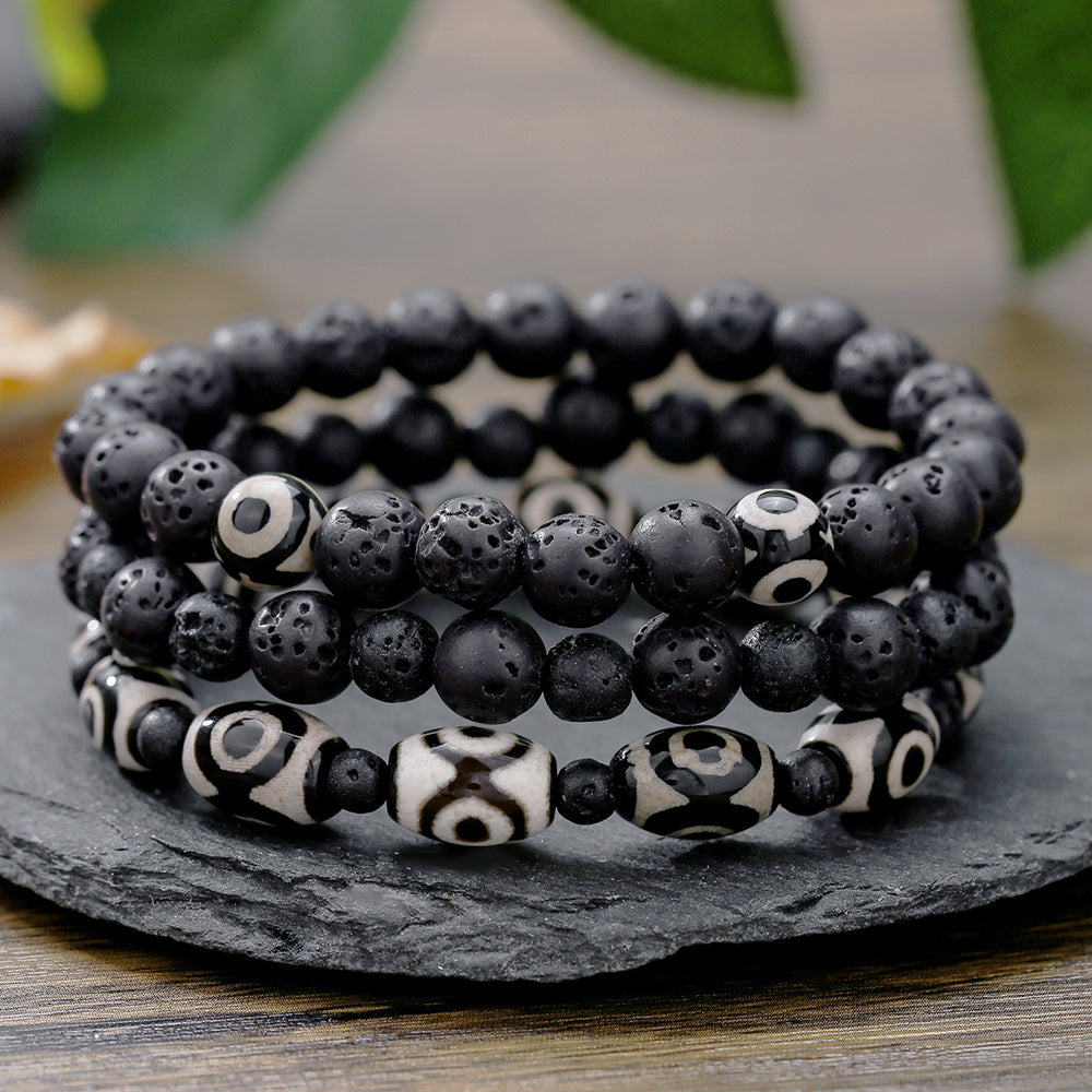 Wholesale black frosted wear copper with zirconium diamond ball flying saucer long bracelet set